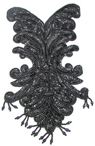 Designer Full Body with Black Sequins and Beads 18" x 10