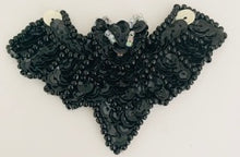 Load image into Gallery viewer, Bat Black Sequins with White Eyes 2&quot; x 3&quot;