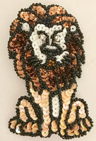 Lion with Black Mane, Sequin Beaded 3.5