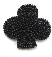 Playing Card Suit Club All Black Beads 1.5
