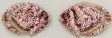 Load image into Gallery viewer, Fish Pair with Pink Sequins and Silver Beads 3&quot; X 2.5&quot;