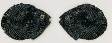 Load image into Gallery viewer, Fish Pair with Black Sequins and Beads 3&quot; X 2.5&quot;