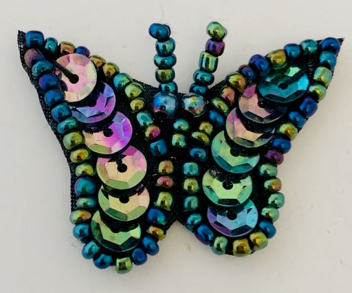 Butterfly with Moonlight Sequins and Beads 1