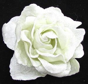 Flower Rose with Satin White Petals 4.5"
