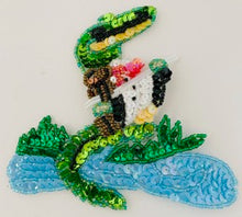 Load image into Gallery viewer, Alligator with Violin Small 5&quot; x 5&quot; and Large 8.5&quot; X 9.5&quot;