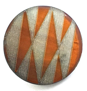 Button Two Sizes Orange and Grey 1" and 3/4"