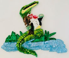 Load image into Gallery viewer, Alligator with Violin Small 5&quot; x 5&quot; and Large 8.5&quot; X 9.5&quot;