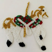 Load image into Gallery viewer, Carousel Horse with Multi-Color Beads 6&quot;x 6&quot;