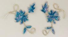 Load image into Gallery viewer, Flower Pair Dainty with Six Different Color Choice Sequins and Silver Beads 4.5&quot; x 5&quot;
