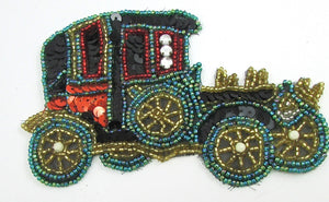 Ford Old Model T with Multi-Colored Sequins and Beads 3" x 5"