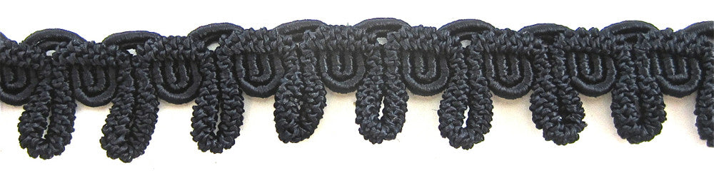 Trim with Black Cotton Looped Thread 7/8