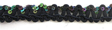 Load image into Gallery viewer, Trim with Navy Thread and Tiny Moonlite Sequins .5&quot;