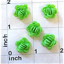 Load image into Gallery viewer, Flower Set of 5 Lime Green Sequins 1/2&quot;