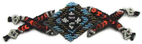 Southwestern Native American Artifact Designer Motif with Sequins and Beads 2