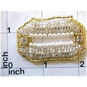 Motif Pearl Accent with Gold and Pearls
