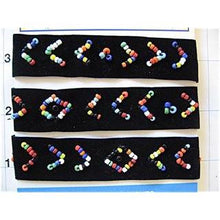 Load image into Gallery viewer, Trim Velvet with Southwestern Beads 18&quot; Length .75&quot; Wide