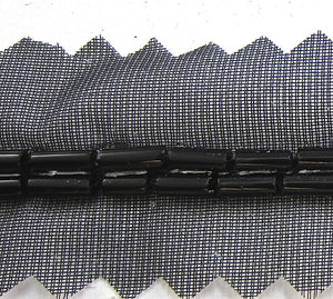 Trim with Two Rows of Black Beads on Netting 1/16" Wide, Sold by the Yard