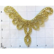 Load image into Gallery viewer, Designer Motif Neckpiece with Gold Beads 5.5&quot; x 4.5&quot;