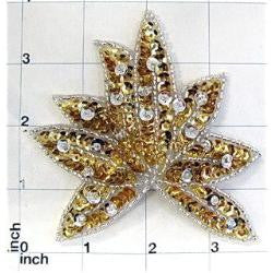 Leaf Gold and Silver 3.5" x 4"