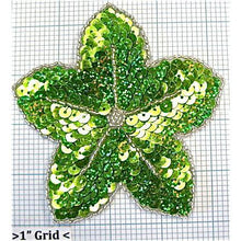 Load image into Gallery viewer, Flower Lime Green Sequins 4.25&quot; x 4.25&quot;