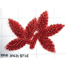 Load image into Gallery viewer, Leaf with Red Beads 3.5&quot;