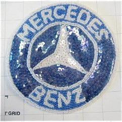 Mercedes Benz Patch Blue and White 6"