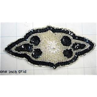Motif Black and White Beaded 6