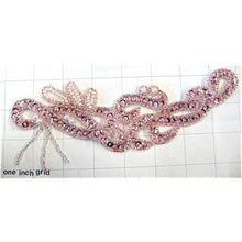 Load image into Gallery viewer, Designer Motif with Pink Sequins and White Pearls 8&quot; x 3&quot;