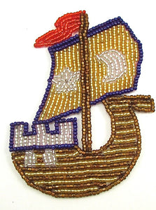 Viking Ship with All Beads 3.5" x 3"