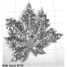 Load image into Gallery viewer, Sequin and beaded leaf 4.5&quot; x 4.5&quot;