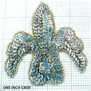 Designer Motif with Spotlite Silver Sequins 3.75" x 3.75"