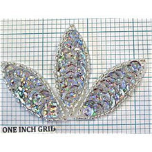 Load image into Gallery viewer, Three Leaf Spotlite Sequin Applique 3&quot; x 2&quot;