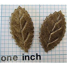 Load image into Gallery viewer, Leaf pair dark green made with Velvet 1&quot;