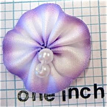 Load image into Gallery viewer, Flower with Purple Silk and Beads 1&quot;