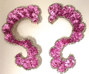 Choice of color Designer Motif with Sequins and Beads 2.5" x 4"