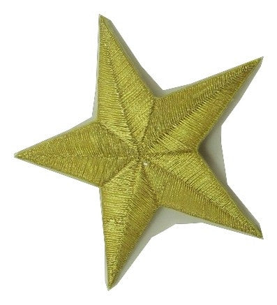 Star Gold Embroidered Iron-On in 2 size variants"