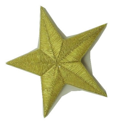 Star Gold Embroidered Iron-On in 2 size variants
