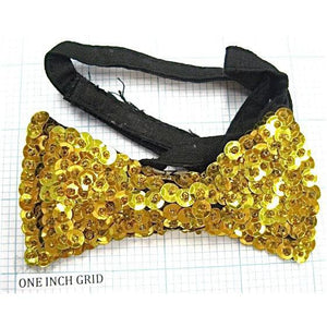 Bowtie Gold with Strap for Neck 4.15"