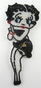Betty Boop Red Lips earrings and bracelet Beads and Sequins 6.5" x 3"