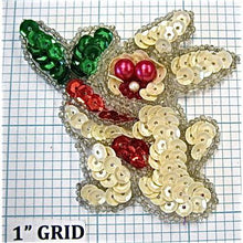 Load image into Gallery viewer, Rabbit with Fuchsia Eye Beads 2.3&quot; x 2.75&quot;