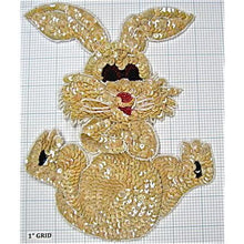 Load image into Gallery viewer, Rabit with Beige Sequins abd Beads 8.25&quot; X 6.5&quot;