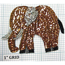 Load image into Gallery viewer, Elephant Brown With Silver Ears 3.25&quot;x2.5&quot;