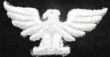 Load image into Gallery viewer, Eagle White Embroidered Iron-on 3.5&quot; x 1.5&quot;