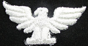 Eagle White Embroidered Iron-on 3.5" x 1.5"