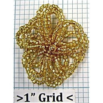 Gold Beaded Accent 2"