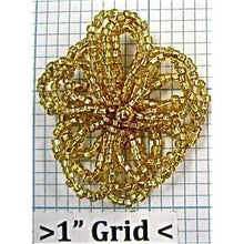 Load image into Gallery viewer, Gold Beaded 2&quot;