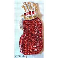 Golf Club with Red and Tan Sequin and Beads