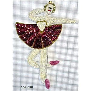 Ballerina with Fuchsia Tutu 7.5" x 5"