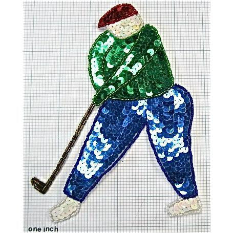MAN GOLFER 7.5" X 5.75"