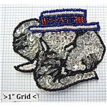 Load image into Gallery viewer, Elephant with Vote Hat, Sequin Beaded 3&quot; x 3.5&quot;